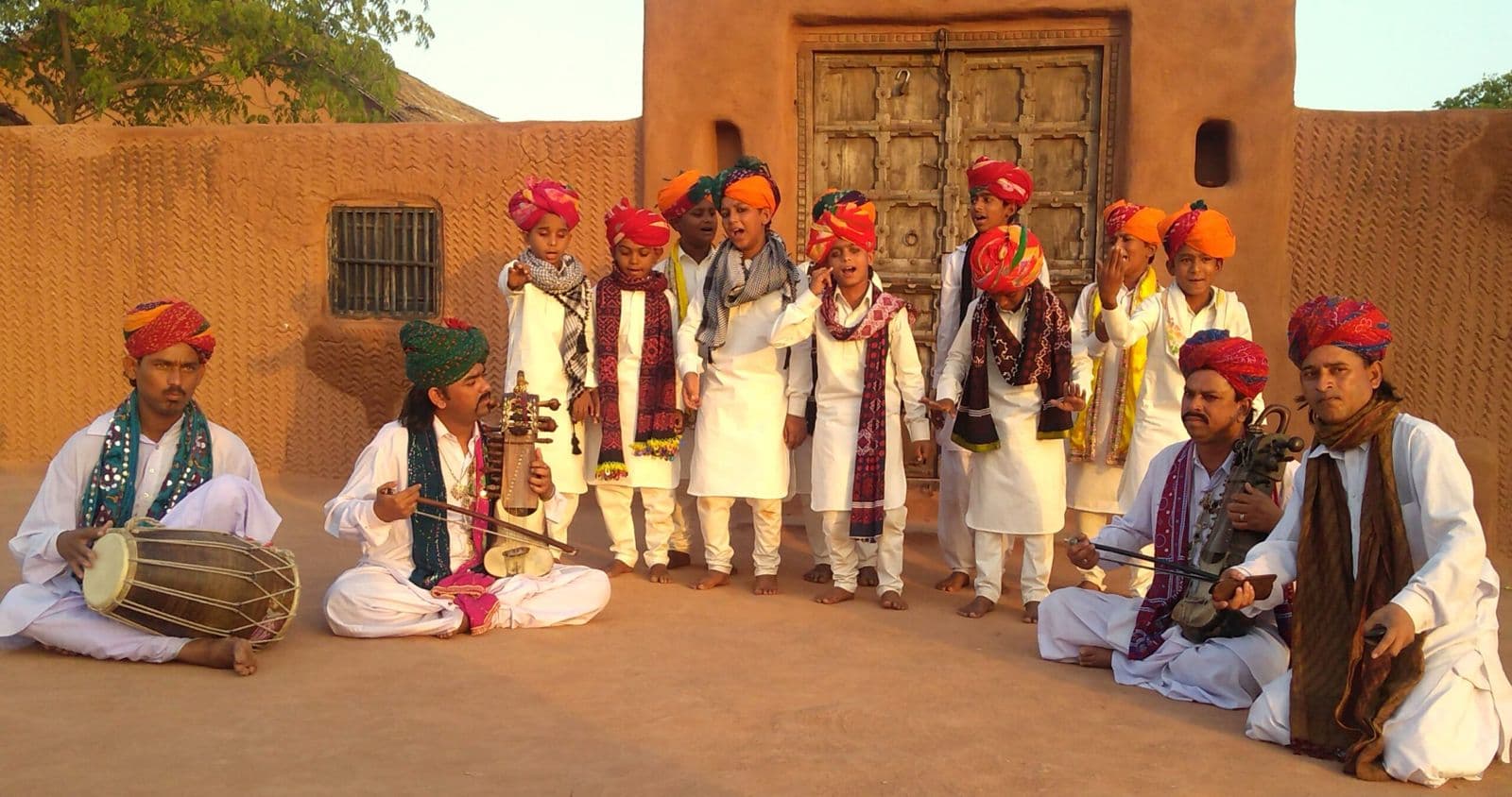 Young musicians in training at the Mehrangarh Museum Trust
